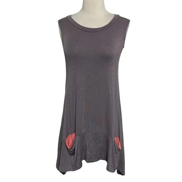 LOGO by Lori Goldstein XXS sleeveless hip length tunic with pockets - Picture 1 of 6